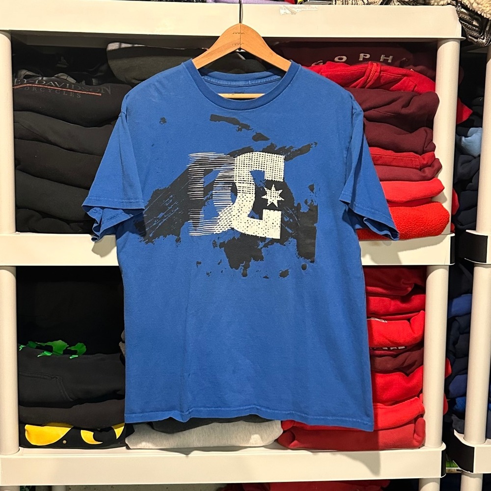 Vintage Y2K DC Shoes Skater Blue Mens Large Shirt